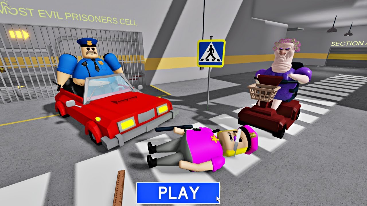 BARRY Caught POLICE GIRL in BARRY'S PRISON RUN! OBBY Full Gameplay #roblox