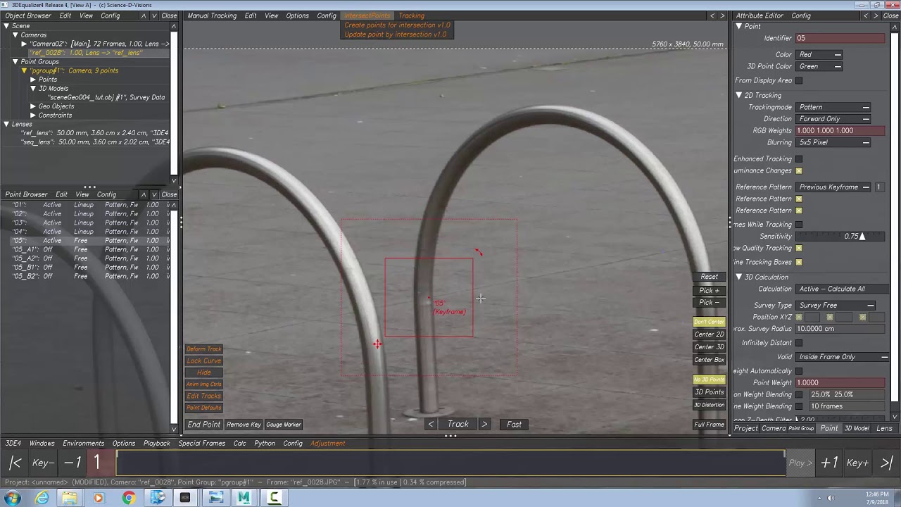 3DEqualizer Point from Intersect Script Tutorial