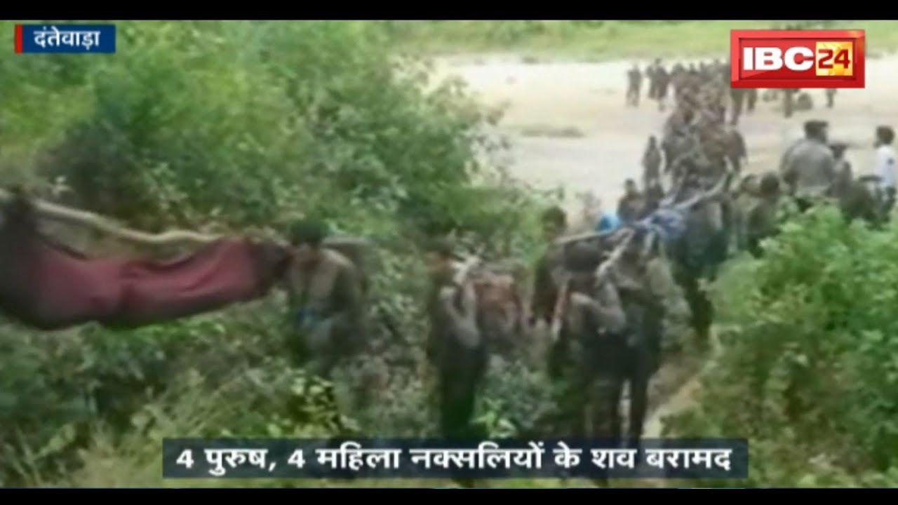 Bijapur-Dantewada सीमा पर Police-Naxali मुठभेड़ | 4 पुरुष, 4 महिला नक्सलियों के शव बरामद