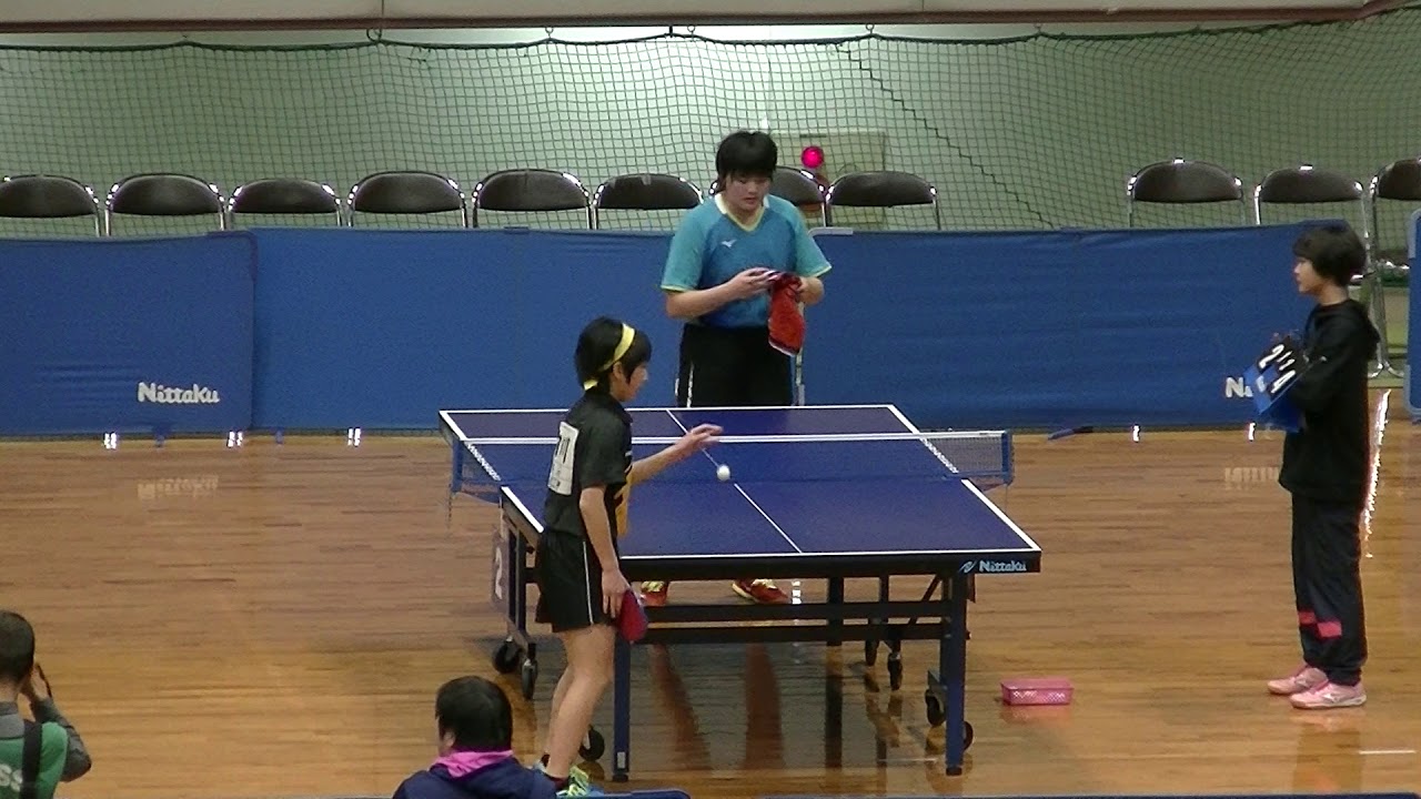 20200222全九州卓球選手権（中学団体の部）女子決勝 門司（福岡）vs八代第三（熊本）第1ゲーム