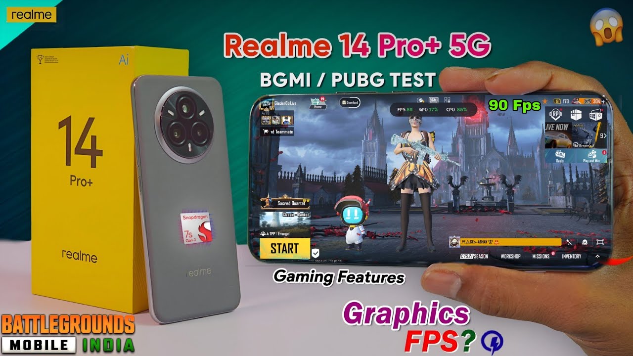 REALME 14 pro Plus Bgmi | PUBG test / After Update 90 FPS BGMI/PUBG Test With Fps Metre