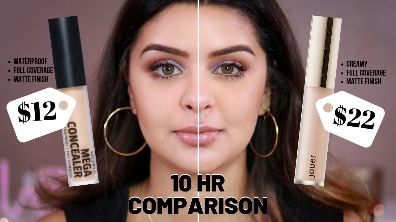DUPE ALERT! JOUER ESSENTIAL HIGH COVERAGE CONCEALER vs MOIRA BEAUTY MEGA CONCEALER | SHEILA SHIMMERS