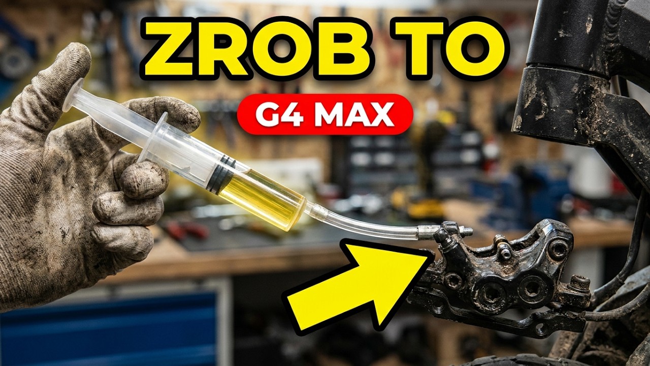 Odpowietrzanie hamulców hydraulicznych #hulajnoga elektryczna #Kukirin G4 Max #offroad