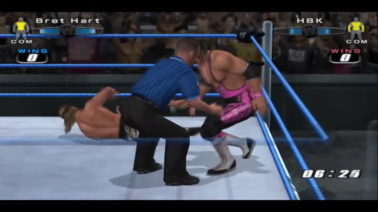 WWE SmackDown! vs. Raw 2006 | 3-STAGES OF HELL | Bret Hart vs Shawn Michaels!