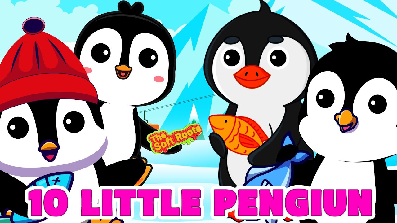 10 Little Penguins(Kids Songs) The Soft Roots -  Nursery Rhymes & Kids Songs | Kids Poems | Cartoons