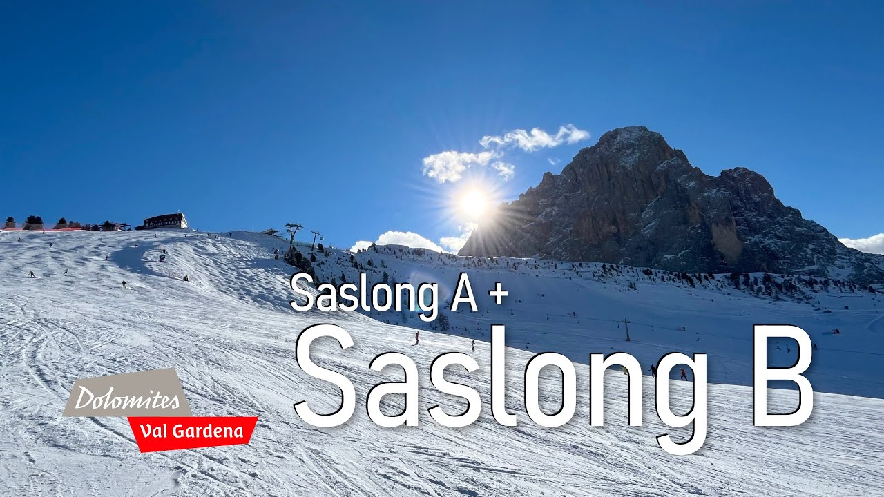 Discesa dal Ciampinoi: Saslong A e Saslong B #valgardena