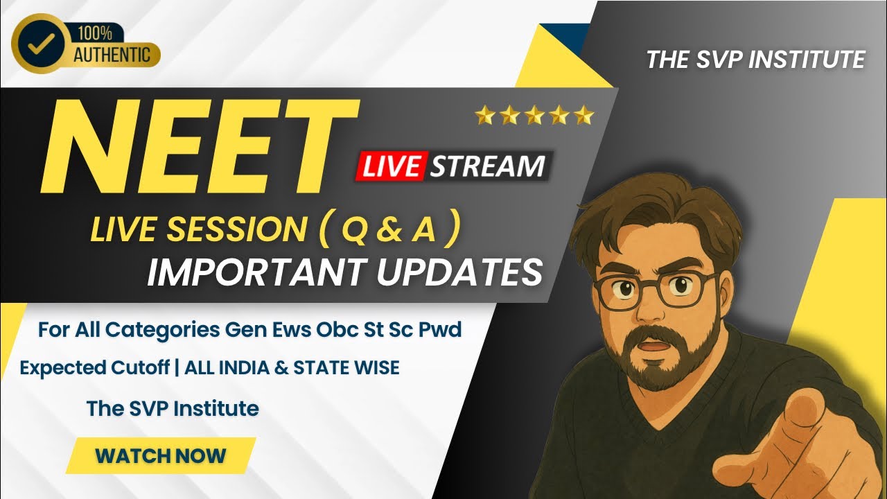 Neet 2026 Counselling Refund Revised Cutoff MBBS Cutoff PwD Latest Updates Live Session Q & Answers