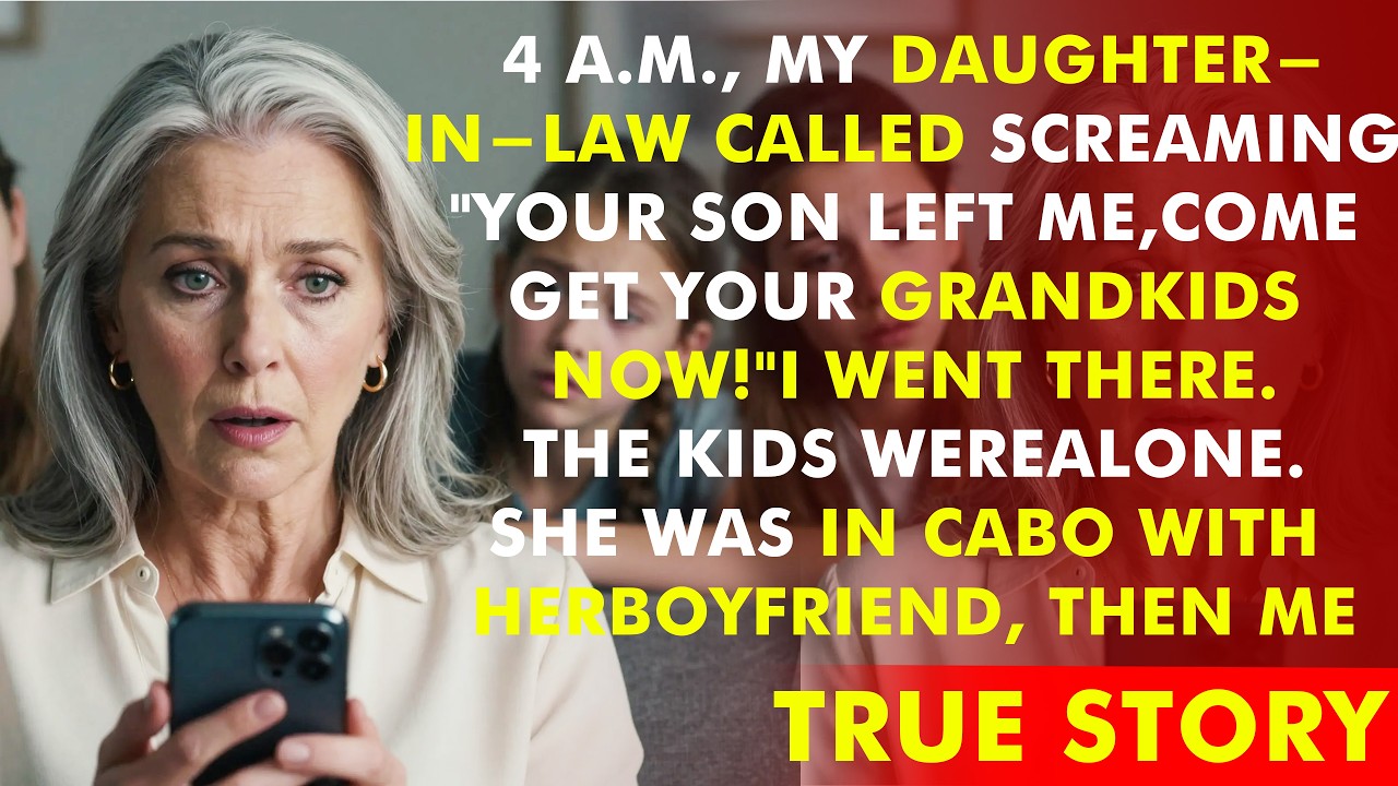 4 A M , She Called： “Your Son Left Me, Come Pick Up Your Grandkids NOW!” Then She Went To Cabo