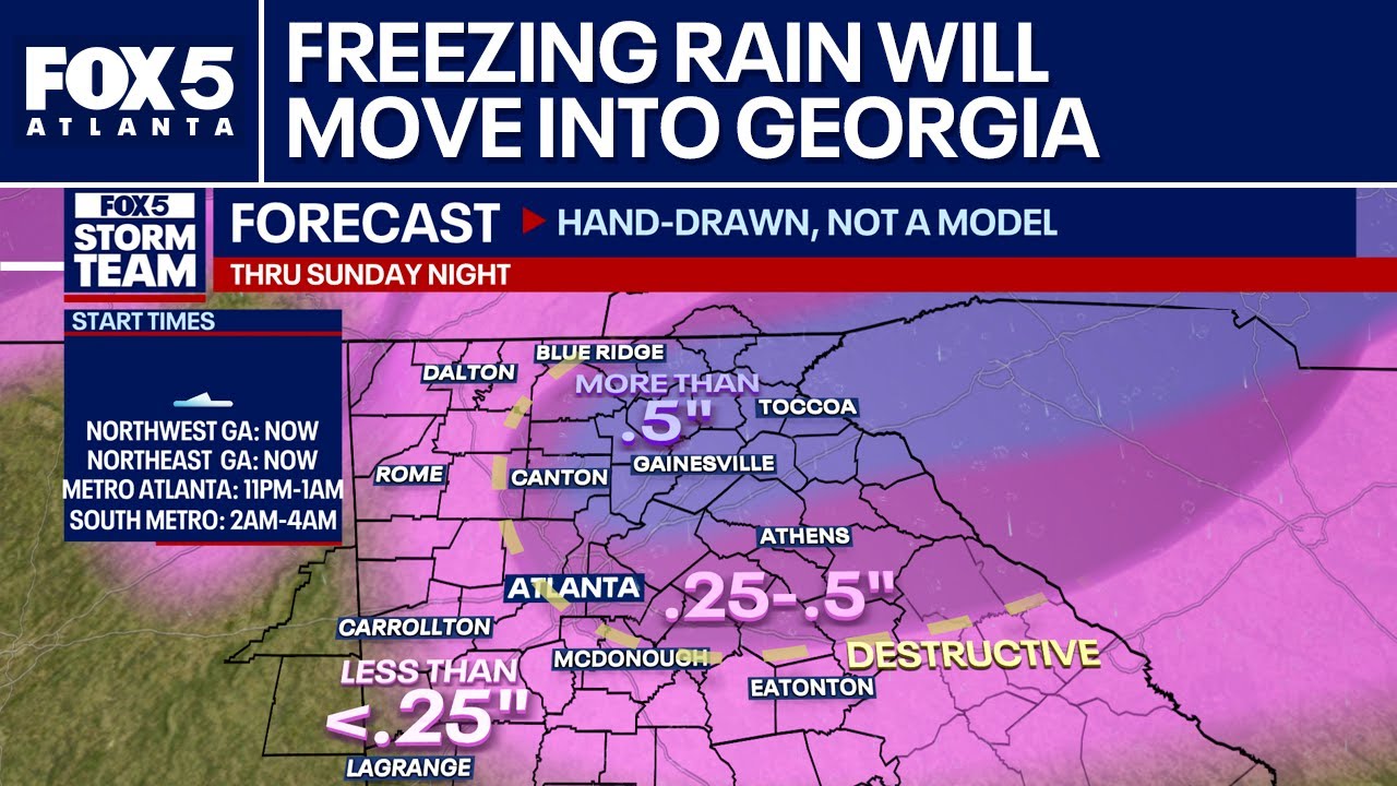 When will the icing begin in North Georgia? | FOX 5 News