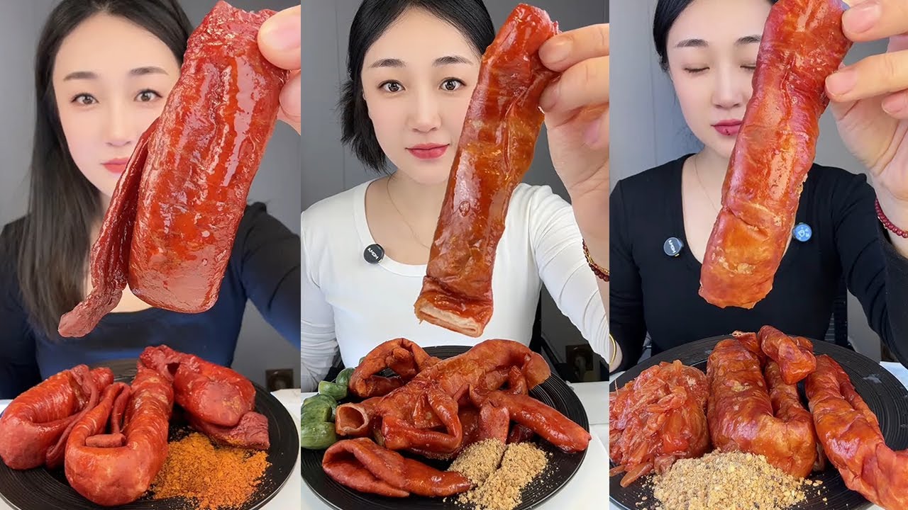 【Yummy】Grilled pork intestines🧄🐖🌶🥬#mukbang#asmr