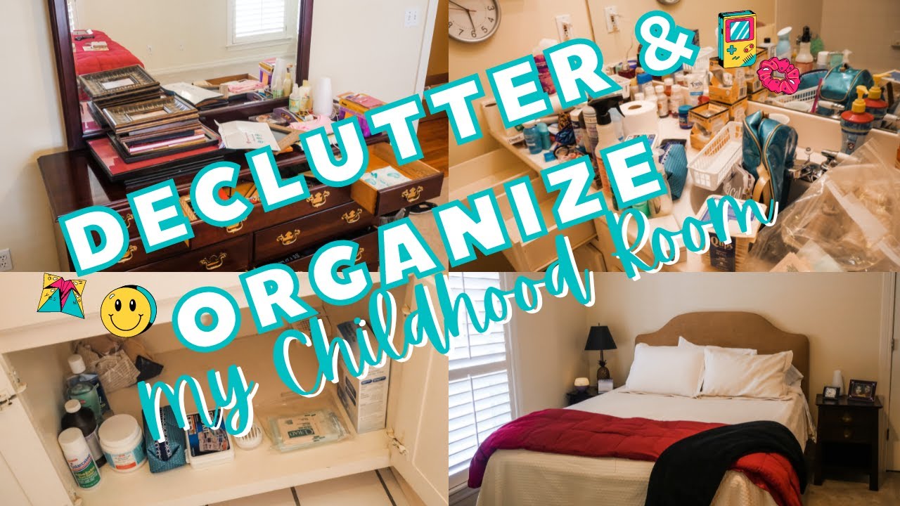 🥺 CLEANING AT MY PARENT'S HOUSE | DECLUTTERING MY OLD CHILDHOOD ROOM | CLEAN WITH ME