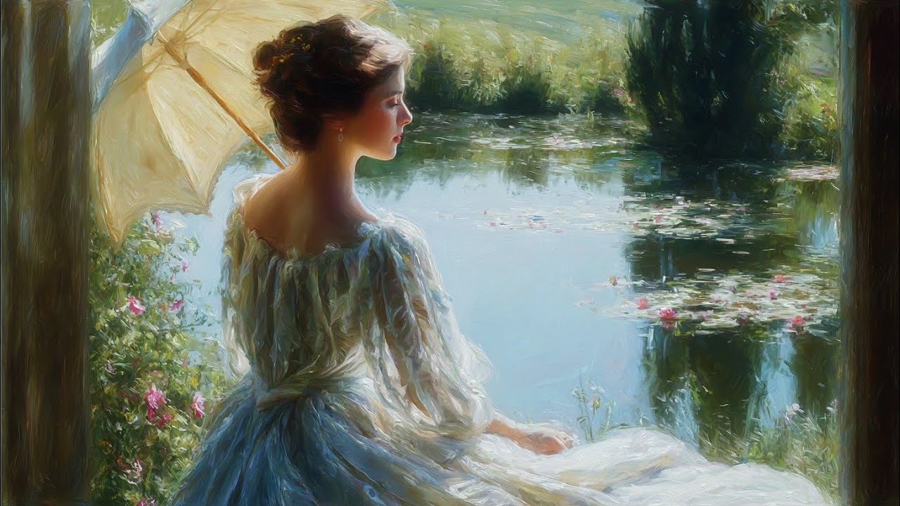 🌷 VISUAL POEMS | Monet | Journey to the Victorian Water Lilies: A Day in the Garden |An AI Shortfilm