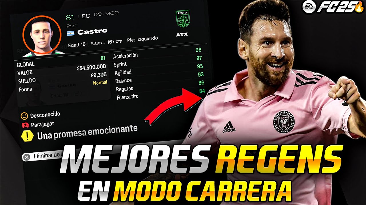 🔥COMO ENCONTRAR los MEJORES REGENS en MODO CARRERA de FC 25!😱✅