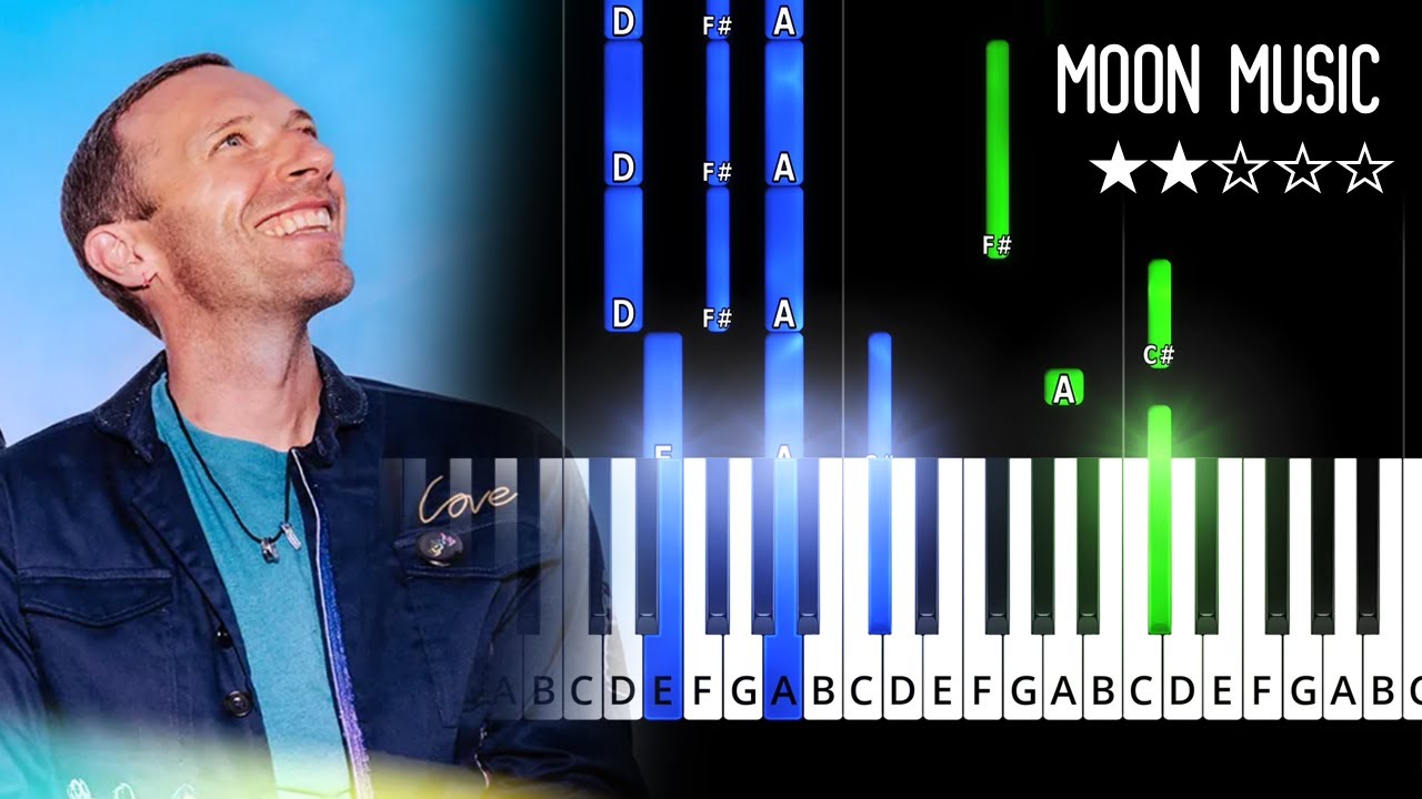 Coldplay - MOON MUSiC - EASY Piano Tutorial