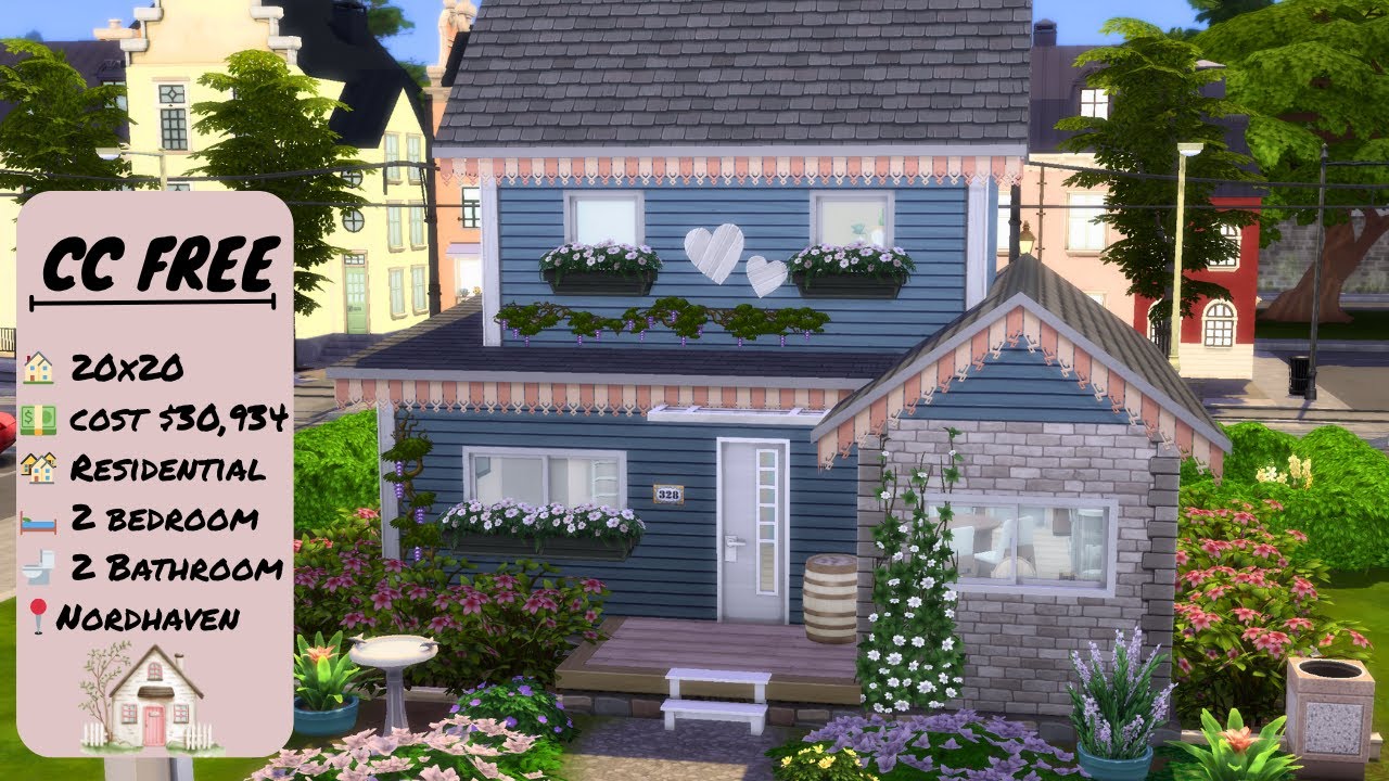 CC Free Build |Oliver from NSB is ready to be a homeowner! #thesims4 #notsoberrychallenge