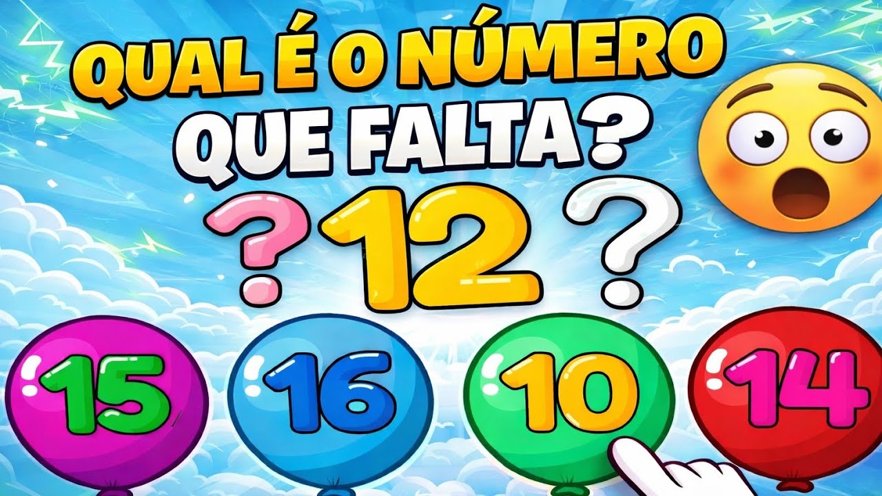 QUAL NÚMERO SUMIU? 😱Desafio Divertido para Crianças|Vídeo educativo 