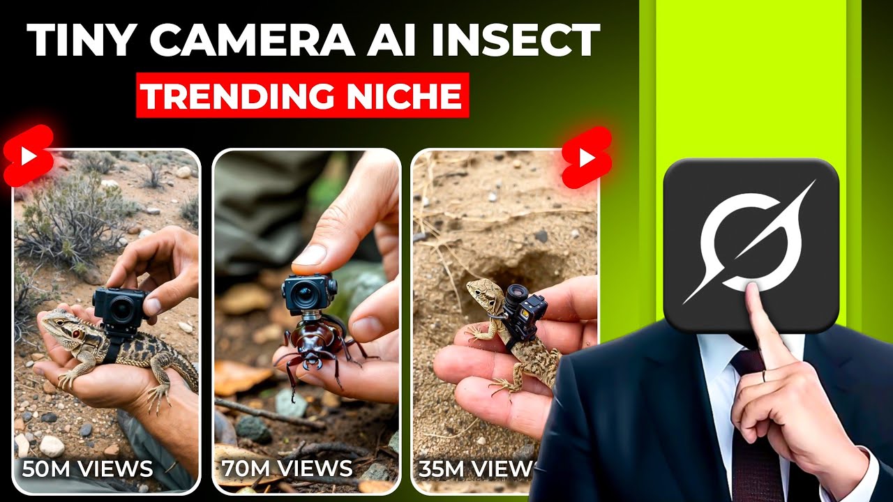 Create Viral Mount Animals with Micro Camera Shorts Using Free AI Tools || USA Trending Niche