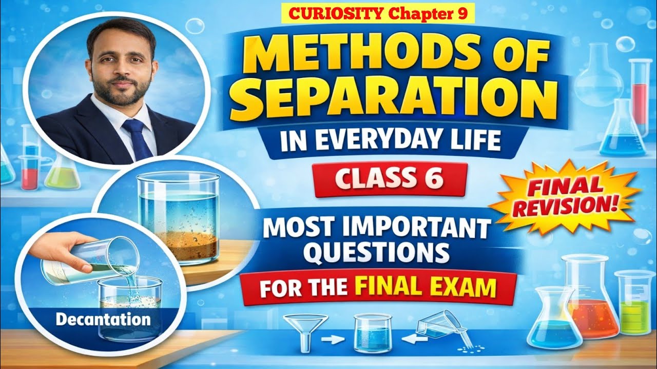 METHODS OF SEPARATION IN EVERYDAY LIFE | CLASS 6 | SCIENCE | CURIOSITY CLASS 6