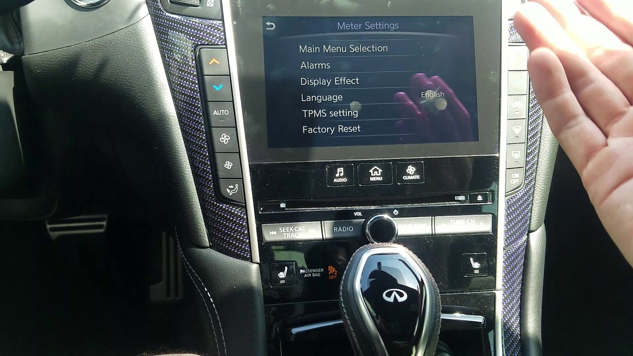 2017 Infiniti q60 Maintenance reminder reset