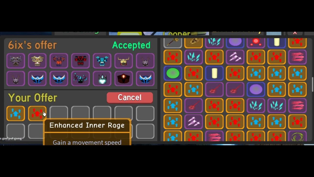 Nice purple collects, Dungeon Quest trading
