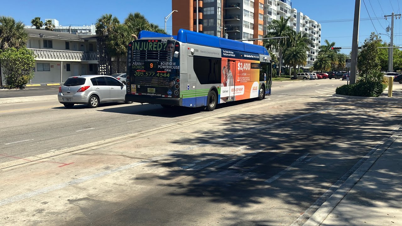 720p ³⁰ Miami-Dade Transit: 2021 NewFlyer Xcelesior XN40’ CNG #21101 On the 9