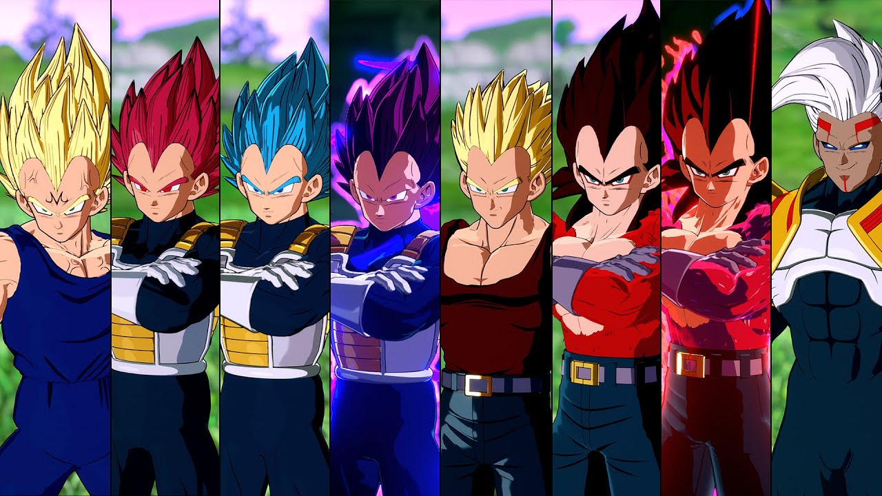 Vegeta All Forms and Transformations (Official & Mods) - DRAGON BALL: Sparking! ZERO