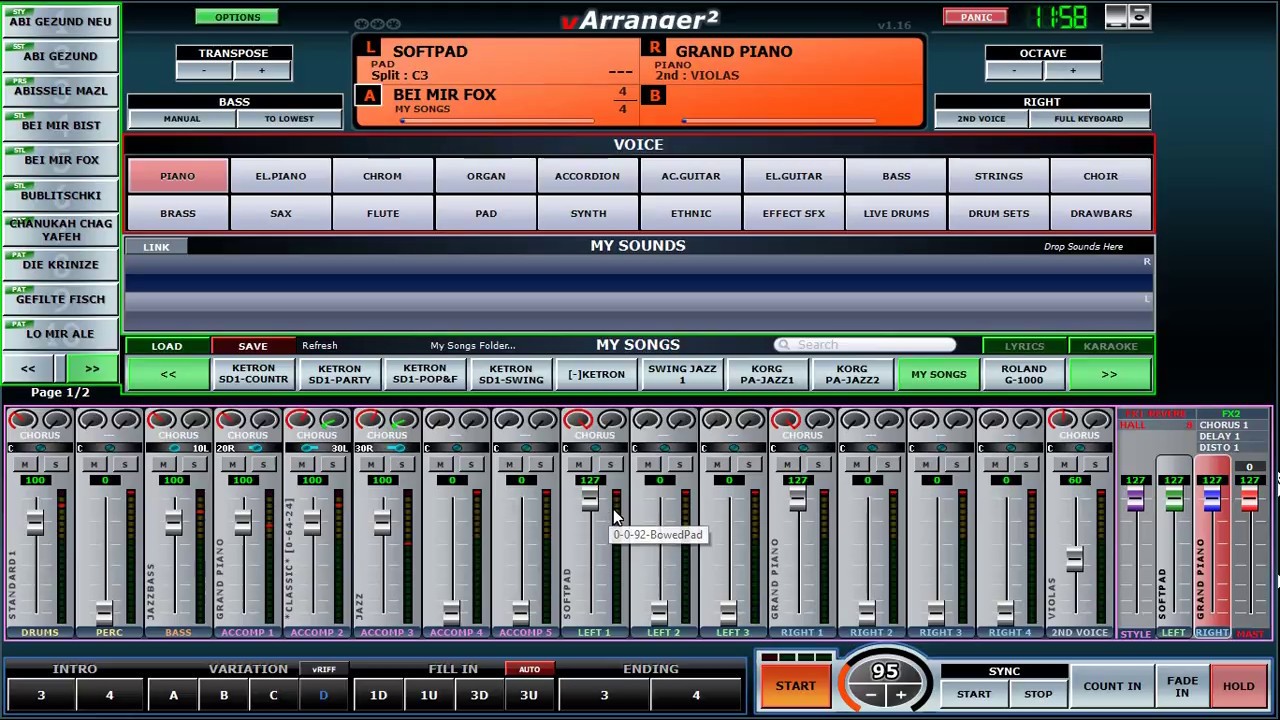 vArranger2 - working with vArranger sequencer