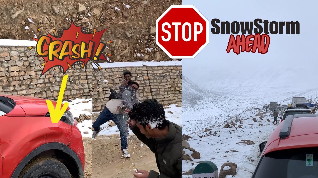 Heavy Snowfall : Too Much Adventure | Khardungla Pass | Tata Nexon | Ladakh Road Trip | Ep.5