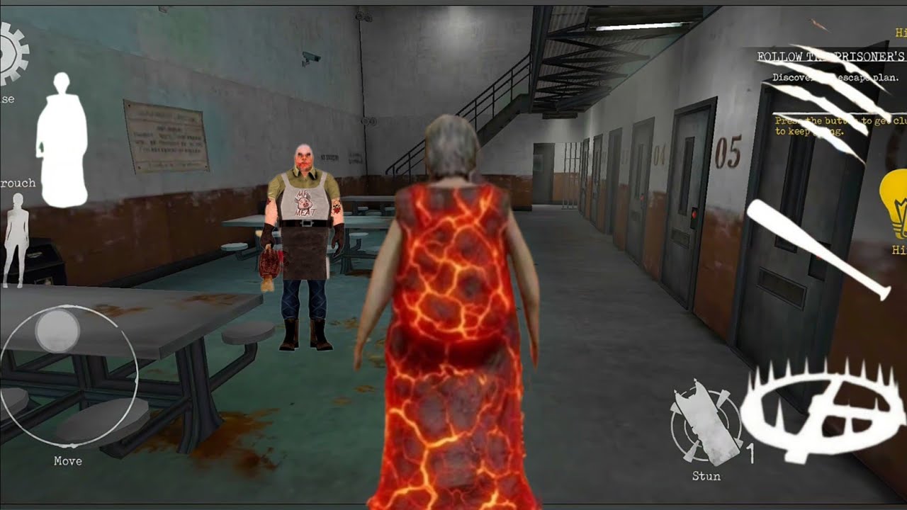 Playing as Lava granny vs Mr meat 🍖 in Mr meat 2 mod menu 