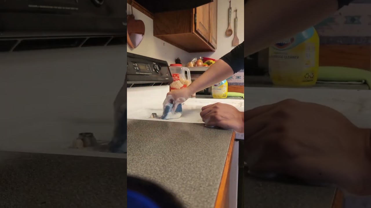 Cleaning the stove 