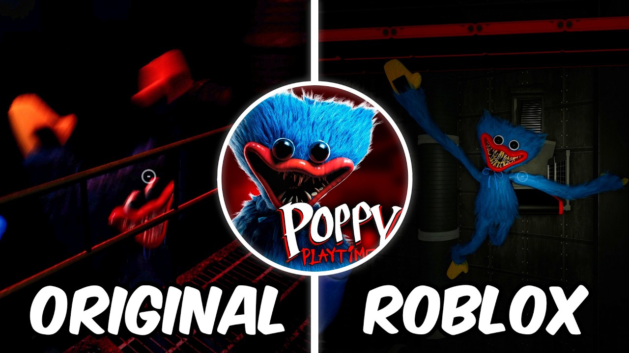 Poppy Playtime - Huggy Wuggy Death Scene | Poppy Playtime Original vs Roblox Game