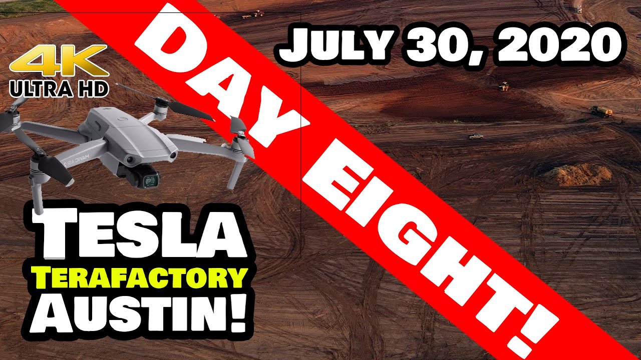 Tesla Gigafactory Austin 4k 7/30/20 - Tesla Terafactory Austin TX Timelapse with 7/30 Bonus Footage
