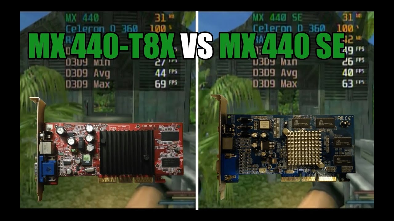 GeForce4 MX 440-T8X vs GeForce4 MX 440 SE Test in 9 Games (No FPS Drop Capture Card)