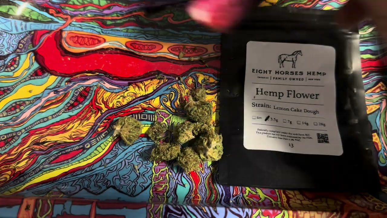 Eight Horses Hemp Review: Lemon Cake Dough (Type 3 Flower) 🍋🎂🥖