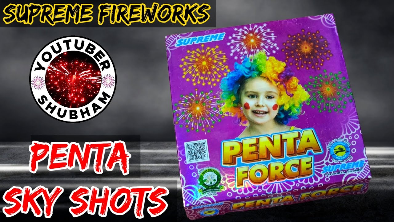 Penta Force Mini Skyshots for Diwali 2025 - Supreme Fireworks Penta Shots