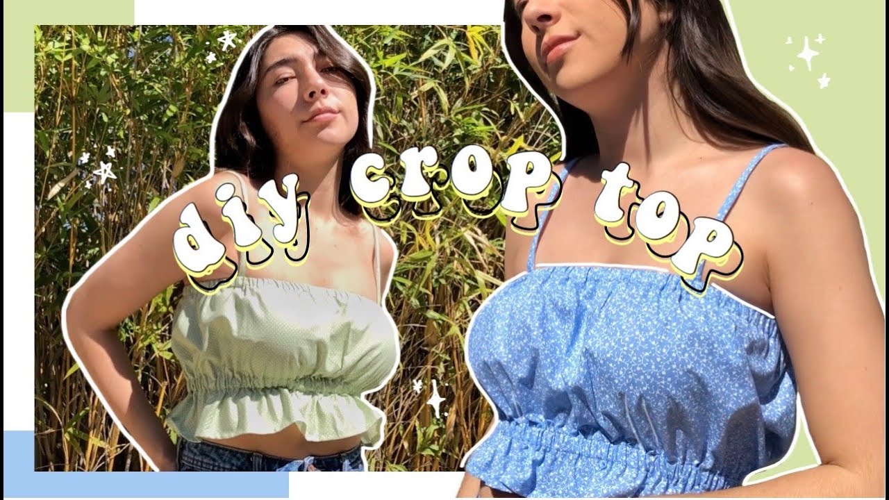 DIY RUCHED CROP TOP | how to sew a basic blouse!
