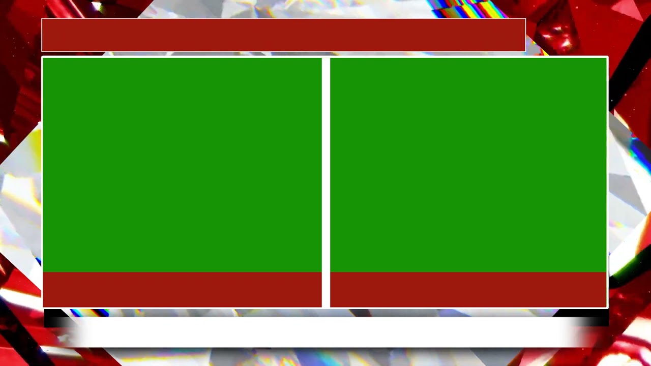 2 Window News Frame Green Screen