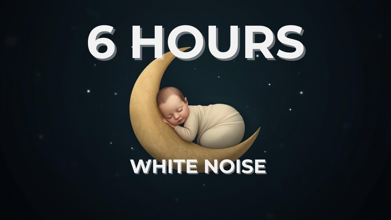 White Noise for Deep Sleep | 6 Hours | Black Screen | Calm & Steady Sound