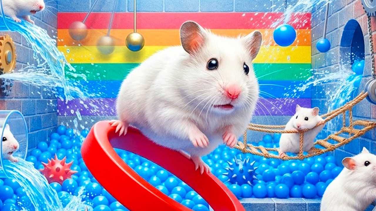 Hamster Escape a Dangerous Water Maze with Their Companions | Hamster Maze