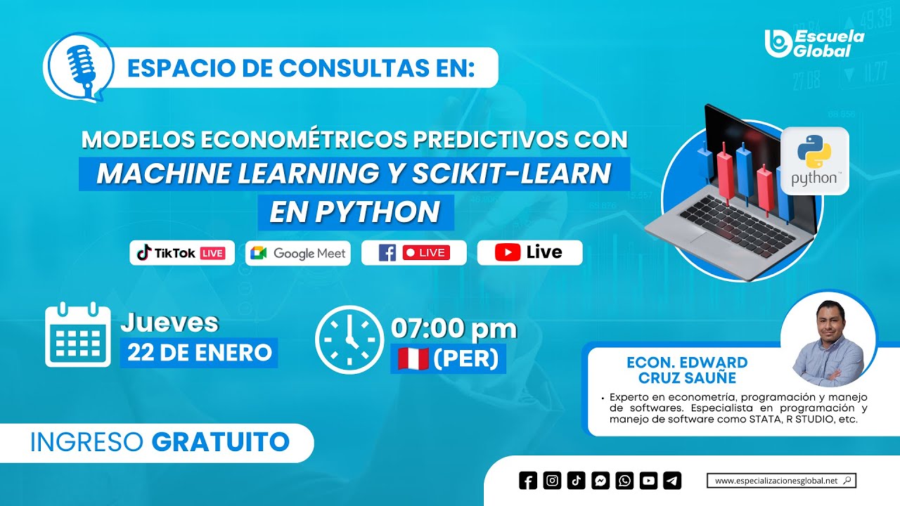 Espacio de Consulta-𝐌𝐎𝐃𝐄𝐋𝐎𝐒 𝐄𝐂𝐎𝐍𝐎𝐌É𝐓𝐑𝐈𝐂𝐎𝐒 𝐏𝐑𝐄𝐃𝐈𝐂𝐓𝐈𝐕𝐎𝐒 𝐂𝐎𝐍 𝐌𝐀𝐂𝐇𝐈𝐍𝐄 𝐋𝐄𝐀𝐑𝐍𝐈𝐍𝐆 𝐘 𝐒𝐂𝐈𝐊𝐈𝐓-𝐋𝐄𝐀𝐑𝐍 𝐄𝐍 𝐏𝐘𝐓𝐇𝐎𝐍