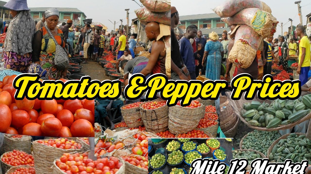 Current Prices of Tomatoes, Pepper & Onions at Mile 12 Market Lagos + Yummy Street Food