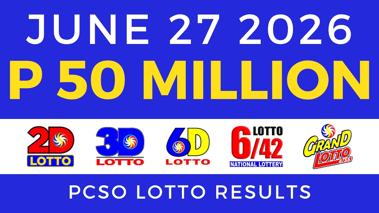 Lotto Result Today 9PM June 27 2026 PCSO