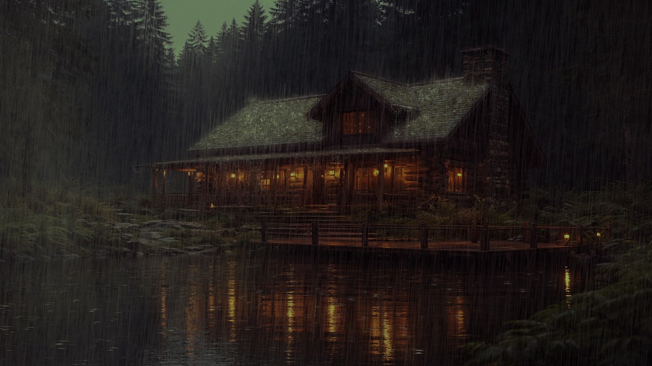 Midnight Thunderstorm in a Deep Forest 🌩️ Rain Sounds for Deep Sleep
