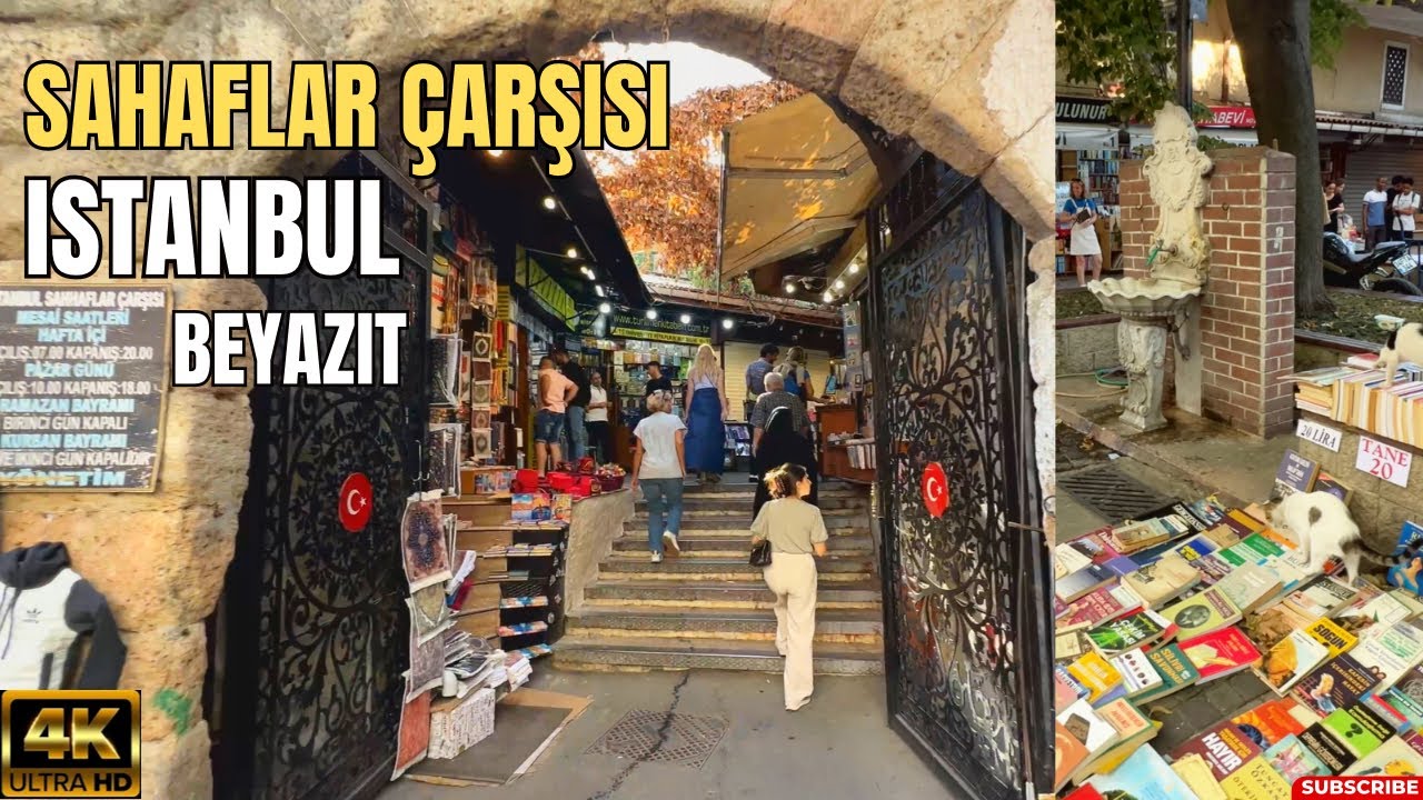 🇹🇷 Istanbul Book Bazaar Sahaflar &Ccedil;arşısı Turkey 4k
