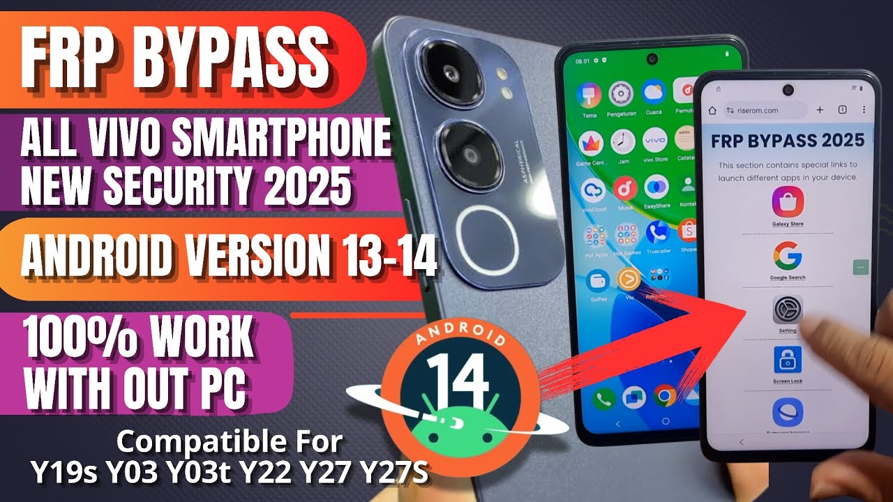 Cara Hapus Akun Google Vivo Y19s , Frp Bypass All Vivo Android Version 13-14,  New Security 2025