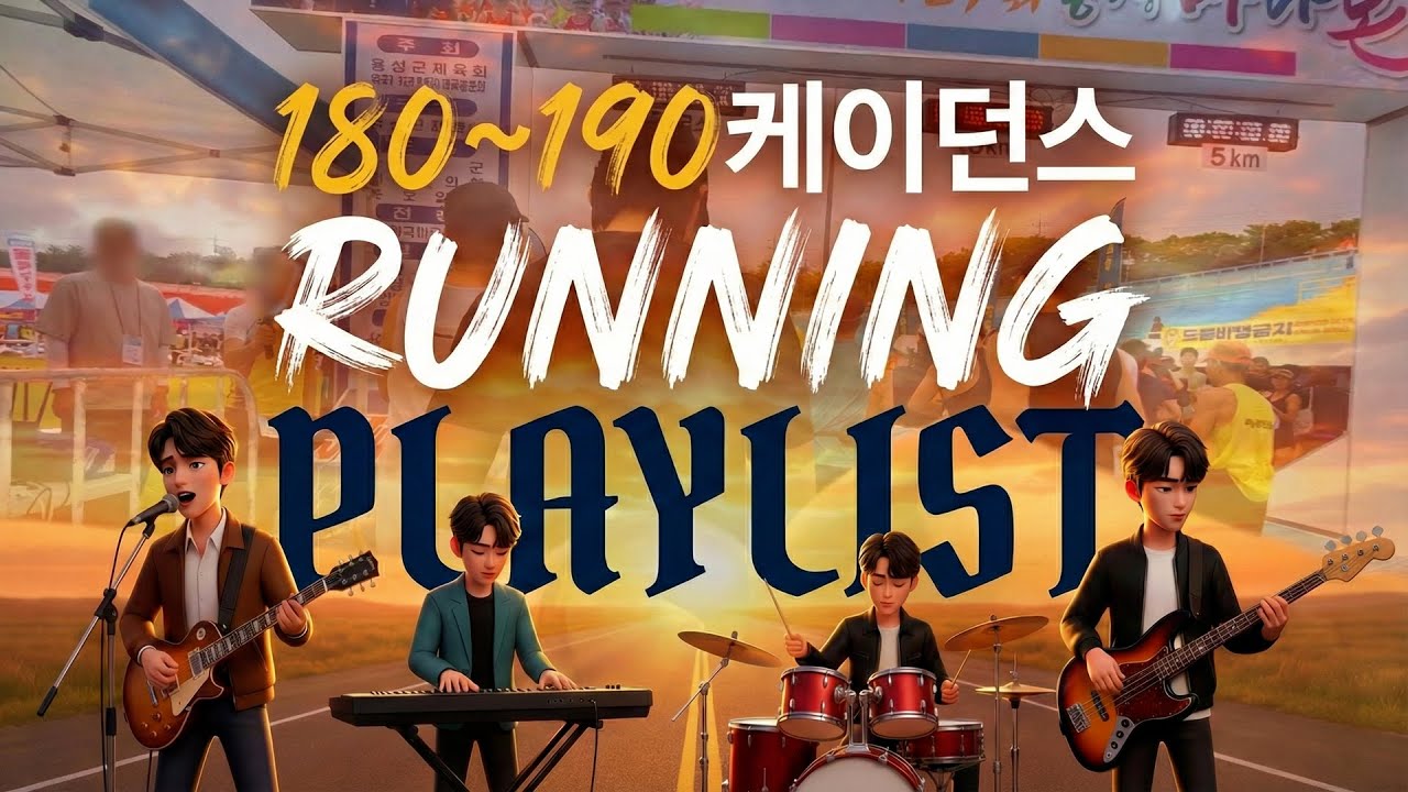 𝑷𝒍𝒂𝒚𝒍𝒊𝒔𝒕 180~190BPM 달리기는 리듬 싸움! ⚡️무조건 정속 주행하게 만드는 180-190 케이던스 밴드 음악 러닝 플리! (2025 홍성마라톤 하프 코스 전체 영상)