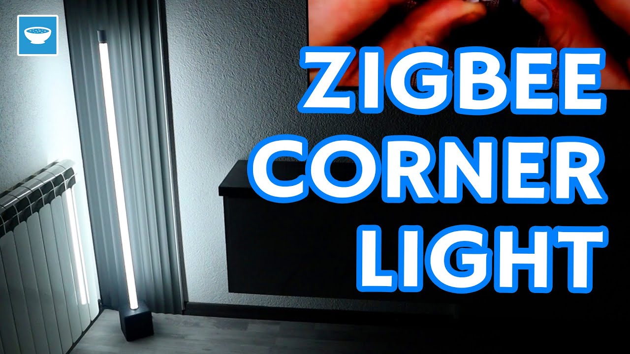 ZIgbee Corner Light with 3D printed base and T8 style LED