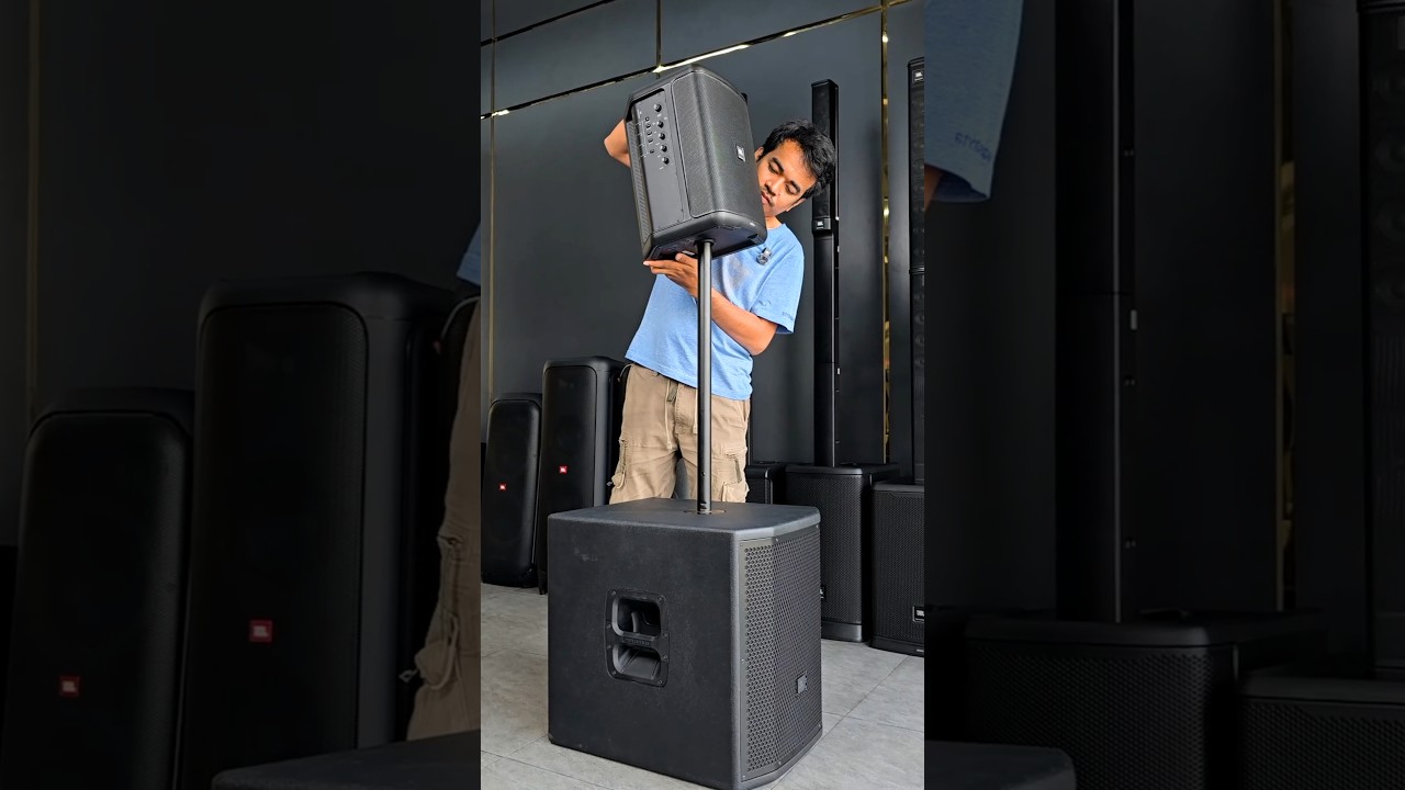 Super Bass, Compact DJ Setup | JBL EON One Compact & PRX815XLFW Subwoofer #jbl #soundsystem #shorts