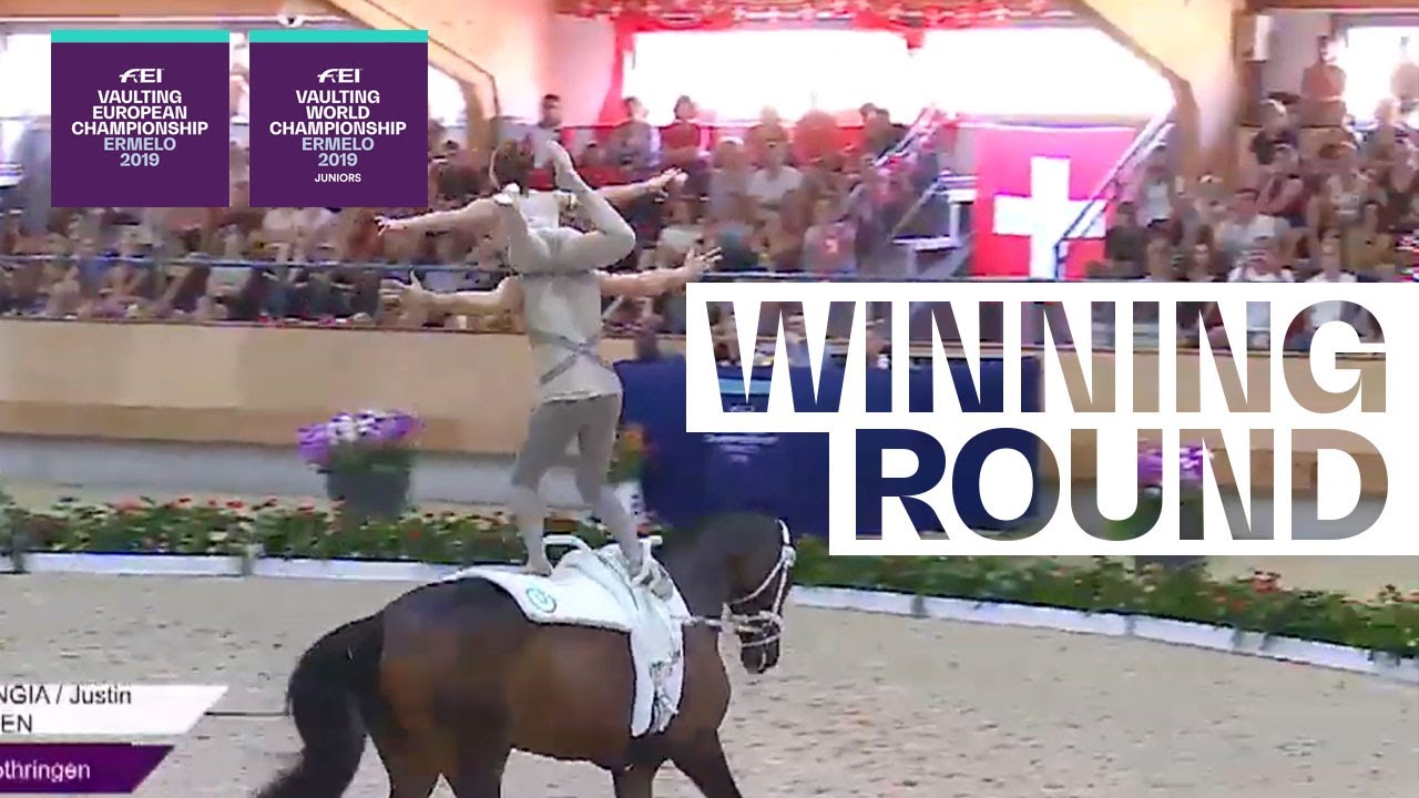 German pair crown themself after emotional show | FEI Vaulting European Championship 2019 | Ermelo
