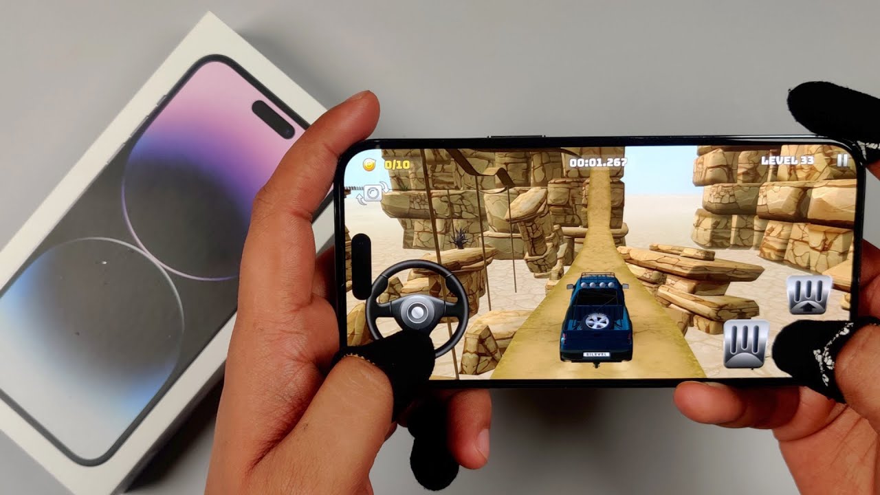 IPHONE 14 PRO MAX MOUNTAIN CLIMB 4X4 GAMEPLAY TEST CAR RACING